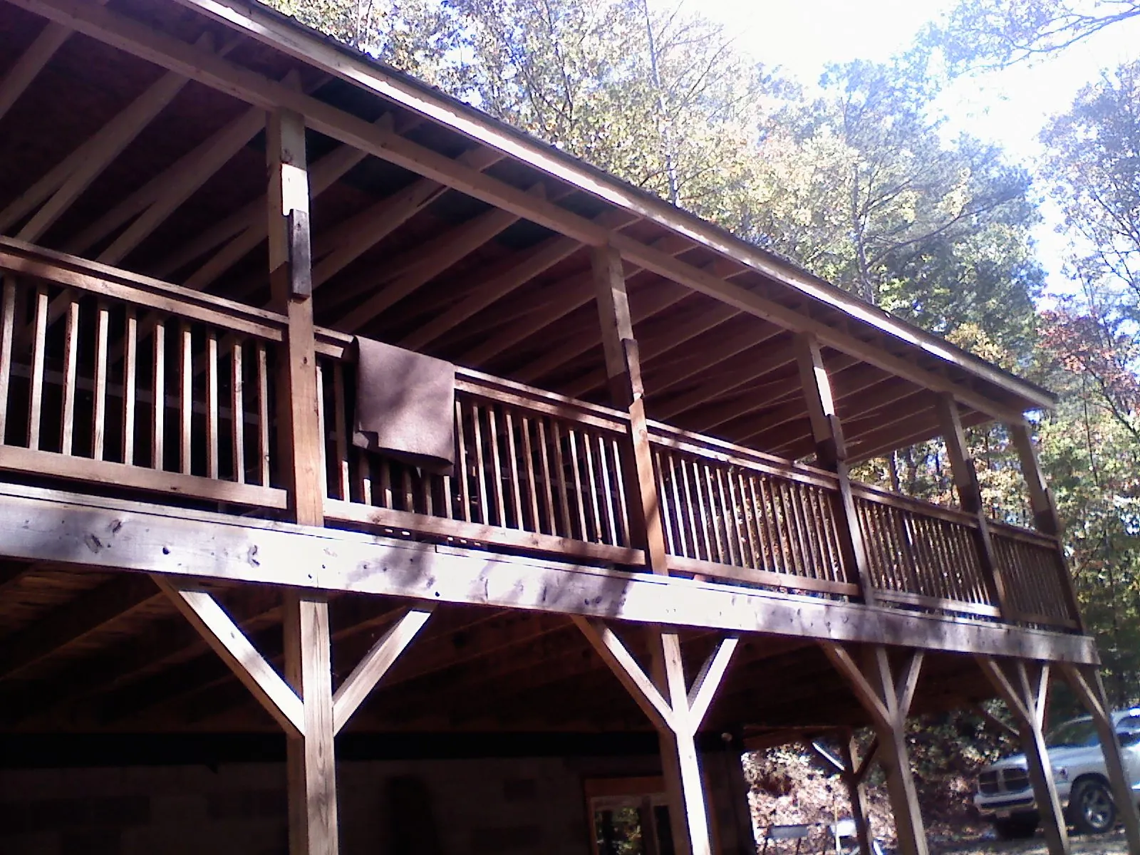 Timber framing under a new elevated porch and deck — Roof Leak Repair in Murrayville by Roofing Brothers